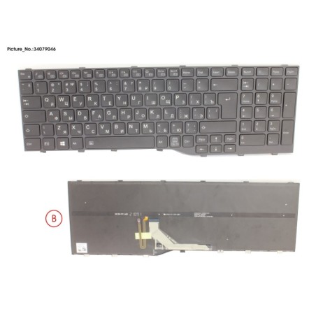 34079046 - KEYBOARD BLACK W. BL RUSSIA.US