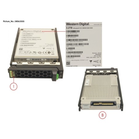 38063555 - SSD SAS 12G 3200GB MU 2.5  HOT PL EP