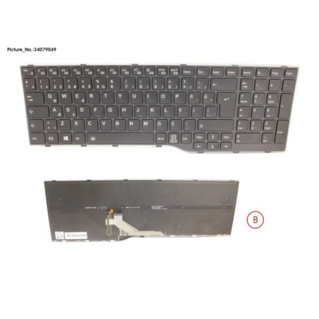 34079049 - KEYBOARD BLACK W. BL TURKEY