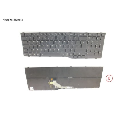 34079044 - KEYBOARD BLACK W. BL US