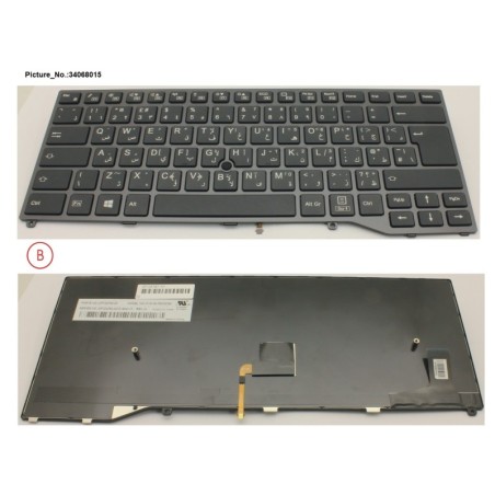34068015 - KEYBOARD BLACK W. TS ARABIC.UK
