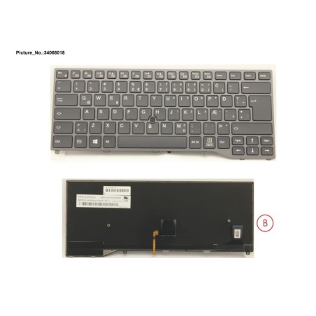 34068018 - KEYBOARD BLACK W. TS ICELAND