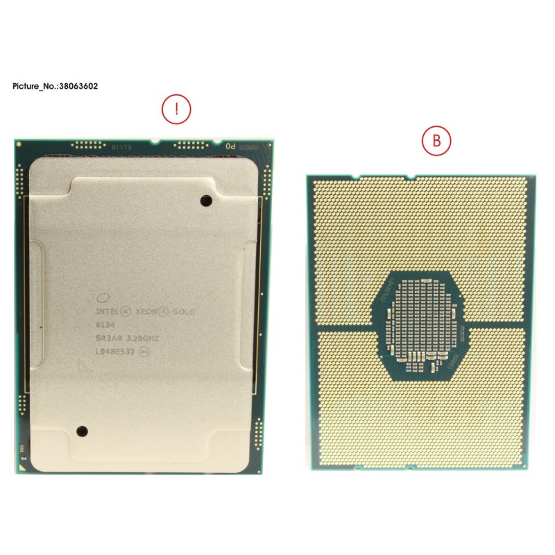 38063602 - CPU XEON GOLD 6134 3.2GHZ 130W