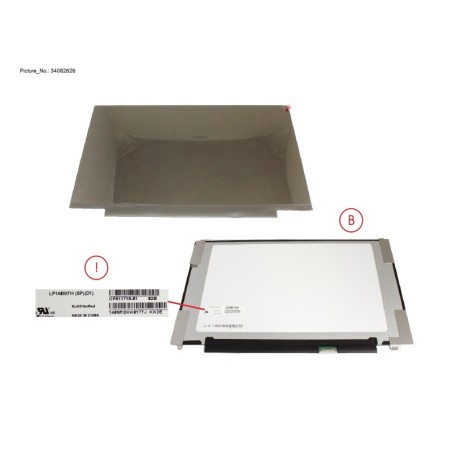 34082626 - LCD ASSY 14  FHD W. PLATE