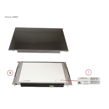 34082627 - LCD ASSY 14  FHD TOUCH W. PLATE