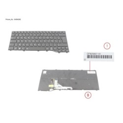 34084292 - KEYBOARD BLACK W. BL BELGIUM WIN11