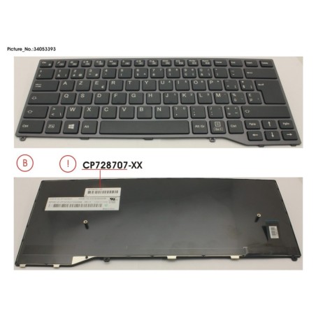 34053393 - KEYBOARD BLACK W.O TS BELGIUM