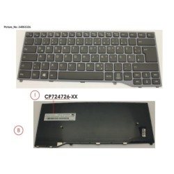 34053326 - KEYBOARD BLACK W.O TS GERMAN