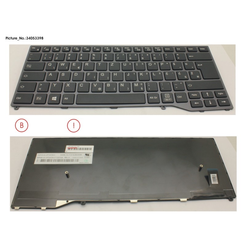34053398 - KEYBOARD BLACK W.O TS EAST EUROPE