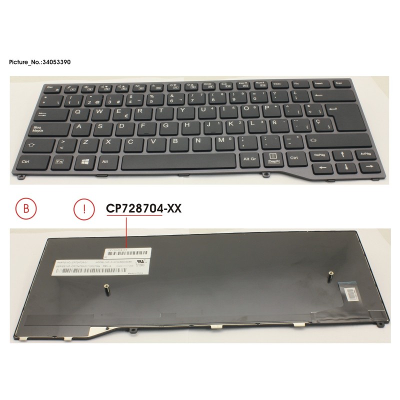 34053390 - KEYBOARD BLACK W.O TS SPAIN