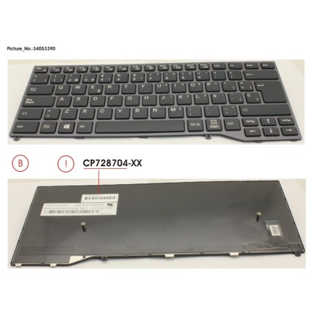 34053390 - KEYBOARD BLACK W.O TS SPAIN