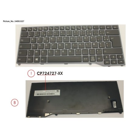 34053327 - KEYBOARD BLACK W.O TS FRANCE