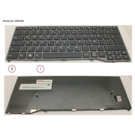 34053402 - KEYBOARD BLACK W.O TS ICELAND
