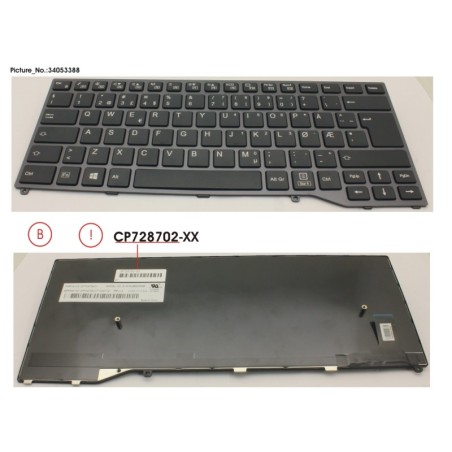 34053388 - KEYBOARD BLACK W.O TS NORWAY