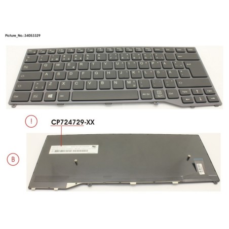 34053329 - KEYBOARD BLACK W.O TS SCHWEDEN.FINLAND