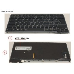 34053340 - KEYBOARD BLACK W. BL BELGIUM