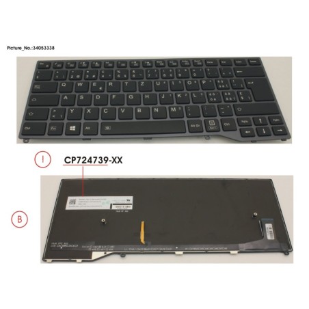 34053338 - KEYBOARD BLACK W. BL SWISS