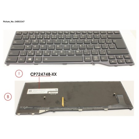 34053347 - KEYBOARD BLACK W. BL CZECH.SLOVAKIA