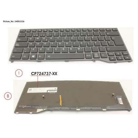 34053336 - KEYBOARD BLACK W. BL SPAIN