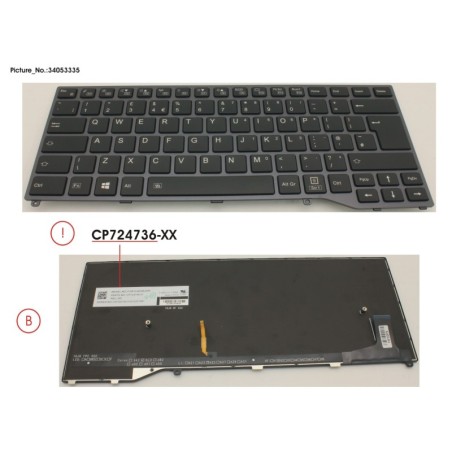 34053335 - KEYBOARD BLACK W. BL UK