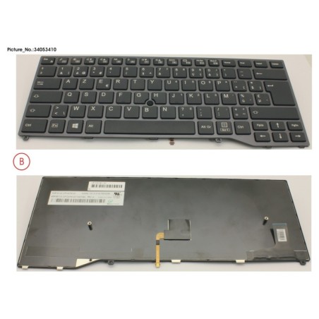 34053410 - KEYBOARD BLACK W. TS BELGIUM