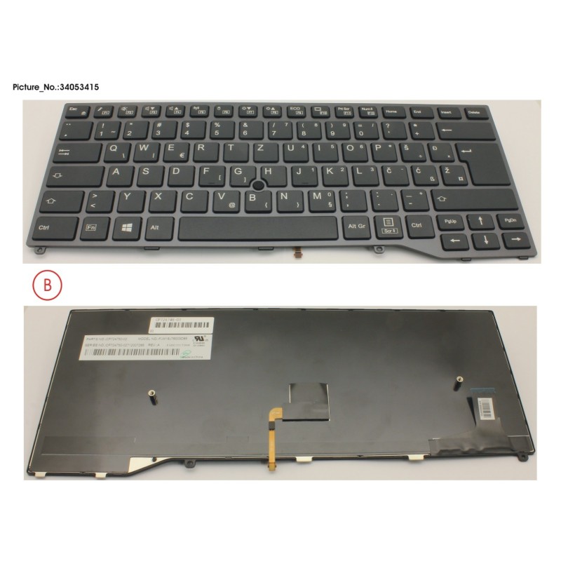 34053415 - KEYBOARD BLACK W. TS EAST EUROPE
