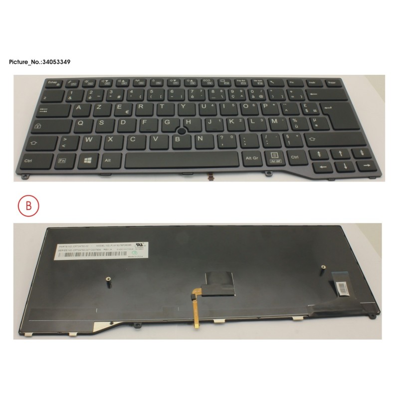 34053349 - KEYBOARD BLACK W. TS FRANCE