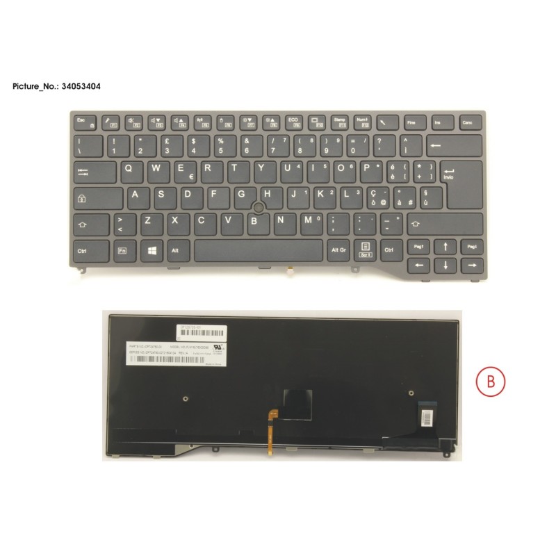 34053404 - KEYBOARD BLACK W. TS ITALY