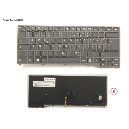 34053405 - KEYBOARD BLACK W. TS NORWAY
