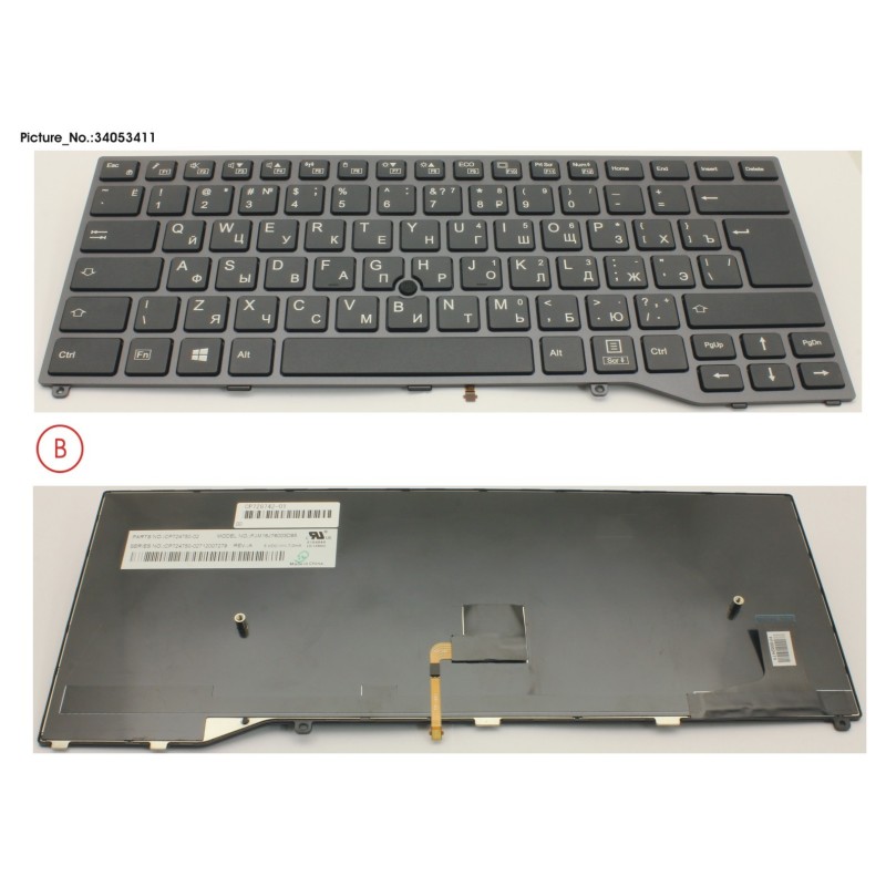 34053411 - KEYBOARD BLACK W. TS RUSSIA.US