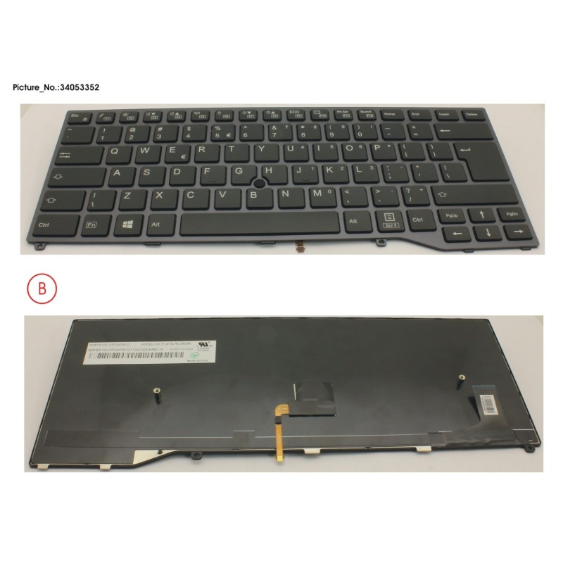 34053352 - KEYBOARD BLACK W. TS US