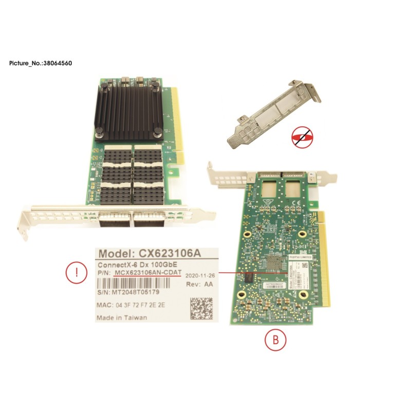 38064560 - PLAN EP MCX623106AN-CDAT 2X100GBE LP. FH