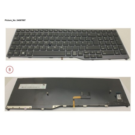 34067997 - KEYBOARD 10KEY BLACK W. TS GERMAN