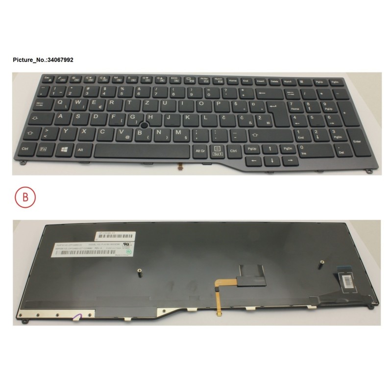 34067992 - KEYBOARD 10KEY BLACK W. TS EAST EURO