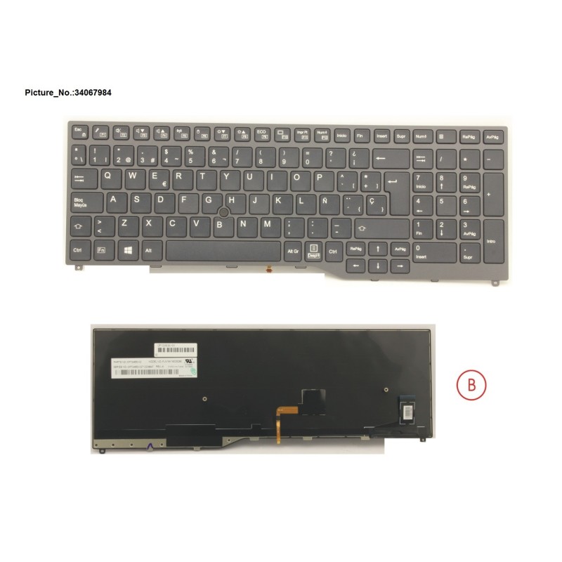 34067984 - KEYBOARD 10KEY BLACK W. TS SPAIN