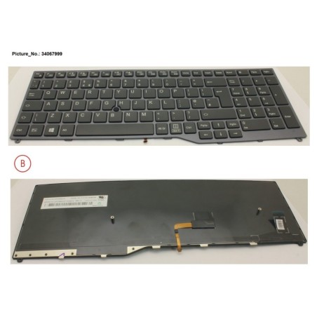 34067999 - KEYBOARD 10KEY BLACK W. TS UK