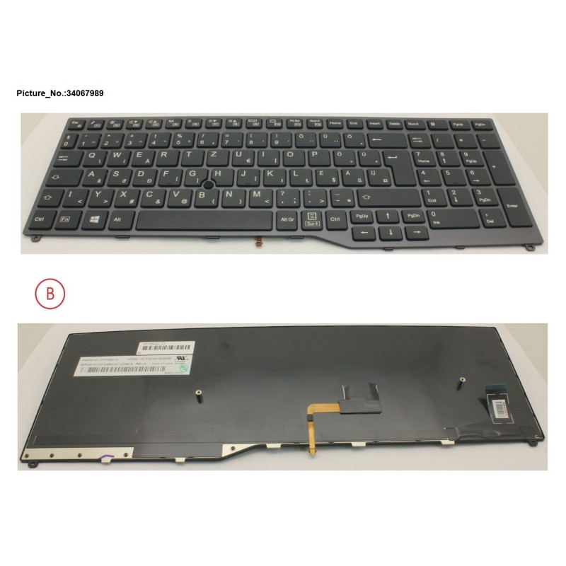 34067989 - KEYBOARD 10KEY BLACK W. TS HUNGARY