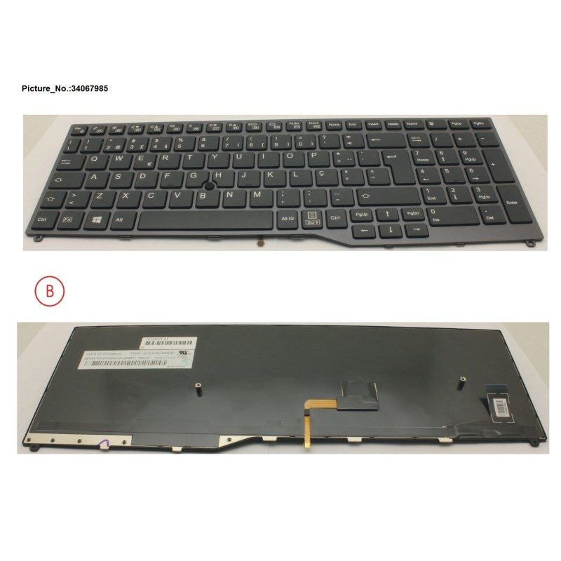 34067985 - KEYBOARD 10KEY BLACK W. TS PORTUGAL