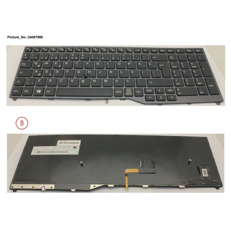 34067990 - KEYBOARD 10KEY BLACK W. TS TURKEY