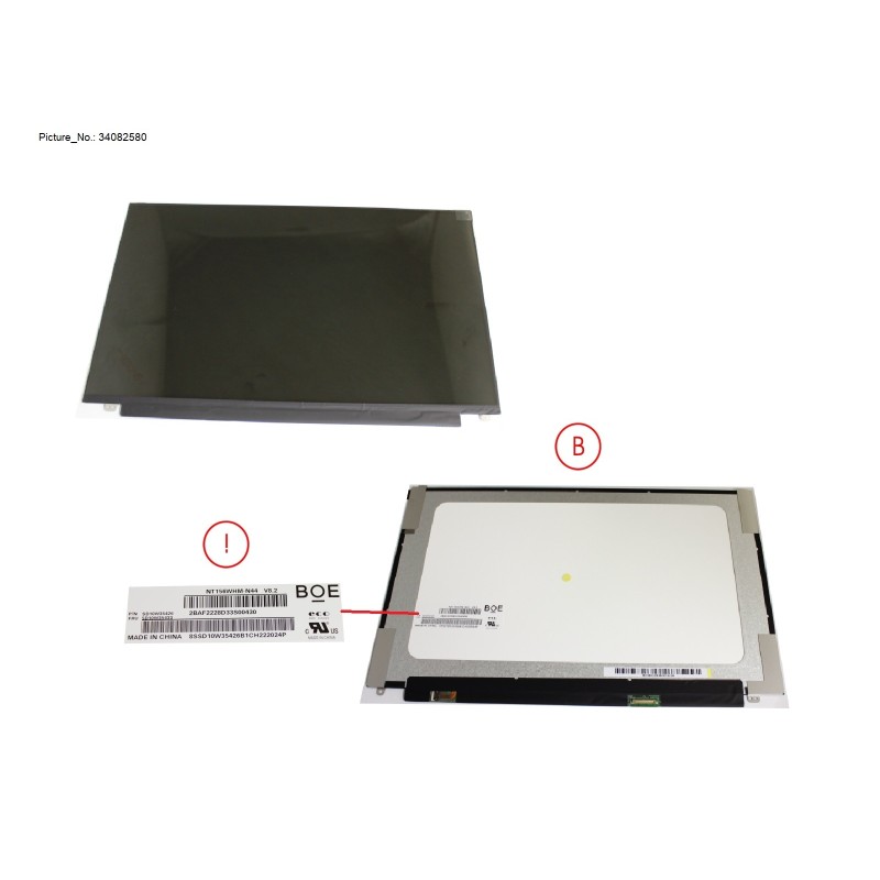 34082580 - LCD ASSY 15  HD W. PLATE