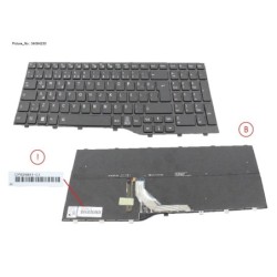 34084230 - KEYBOARD BLACK W. BL TURKEY WIN10&11