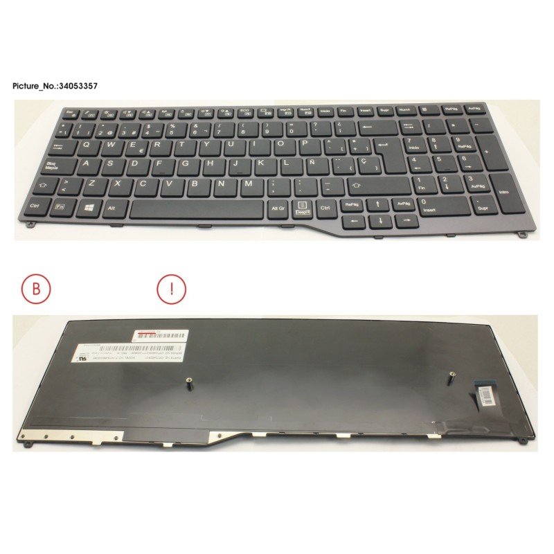 34053359 - KEYBOARD 10KEY BLACK W.O TS SWISS