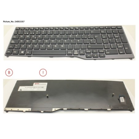 34053359 - KEYBOARD 10KEY BLACK W.O TS SWISS