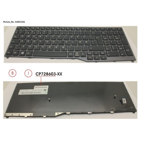 34053356 - KEYBOARD 10KEY BLACK W.O TS DENMARK
