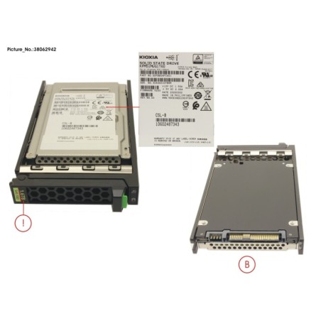 38062942 - SSD SAS 12G 1.6TB WRITE-INT. 2.5  H-P EP