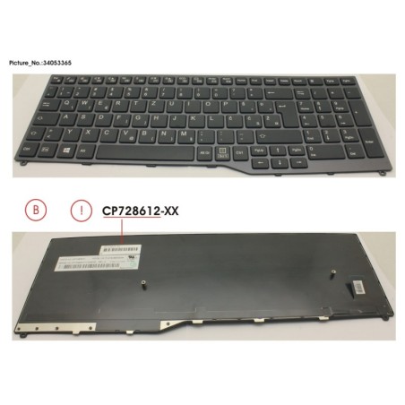 34053365 - KEYBOARD 10KEY BLACK W.O TS EAST EURO