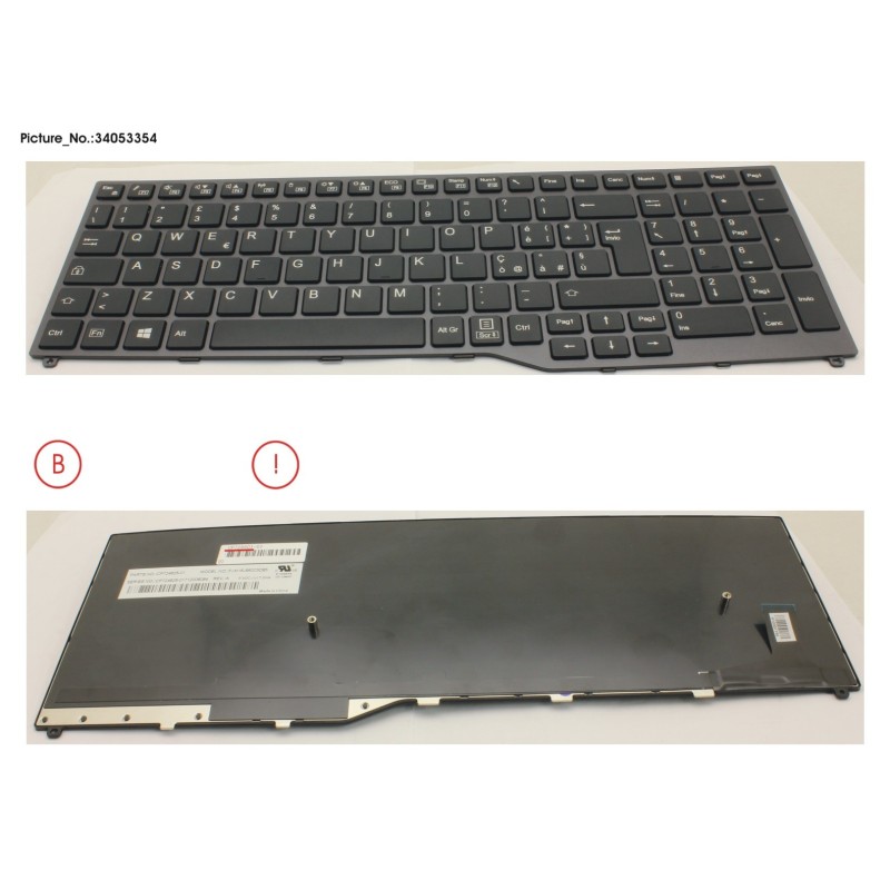 34053357 - KEYBOARD 10KEY BLACK W.O TS SPAIN