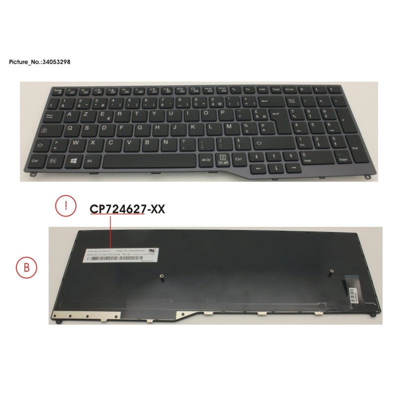 34053298 - KEYBOARD 10KEY BLACK W.O TS FRANCE