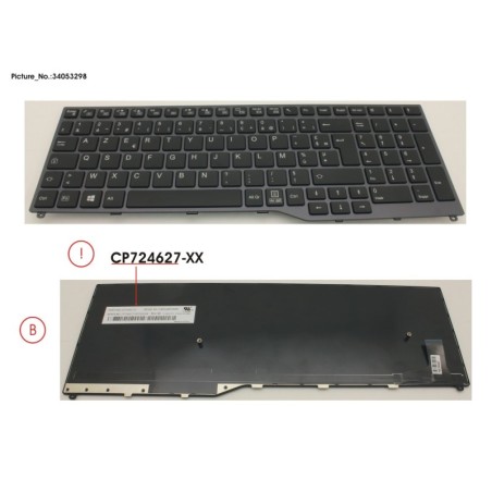 34053298 - KEYBOARD 10KEY BLACK W.O TS FRANCE