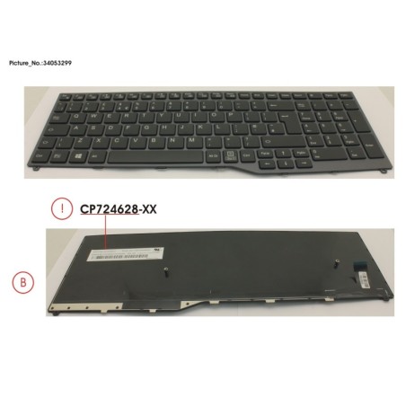 34053299 - KEYBOARD 10KEY BLACK W.O TS UK
